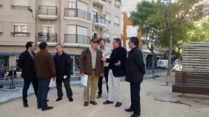 Jaime Lloret y Jerónimo Lloret con técnicos de la Diputación