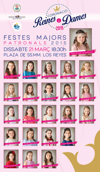 Cartel 32x55 Coronacion Reina y Damas Infantiles 2015.indd