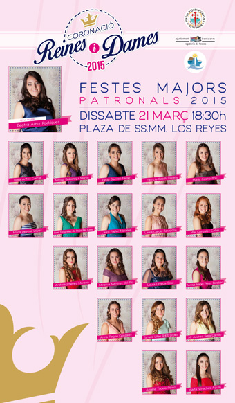 Cartel 32x55 Coronacion Reina y Damas Mayores 2015.indd